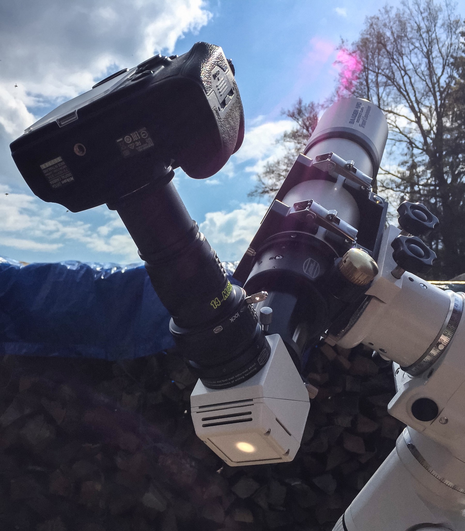 Application image: Baader APO with Safety Herschelkeil und Morpheus 14mm zur Okularprojektion