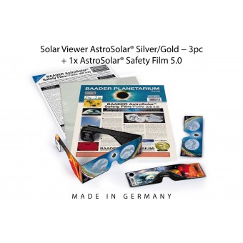 Bundle: AstroSolar Safety Film and Solar Viewers