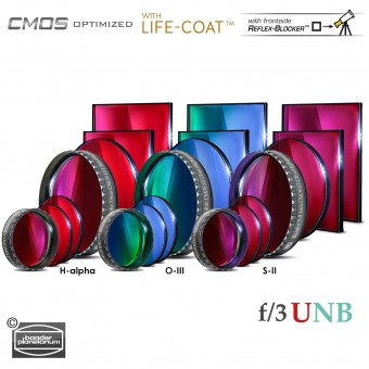 3.5 / 4nm  f/3 Ultra-Highspeed-Filtersatz – CMOS-optimiert (H-alpha / O-III / S-II)