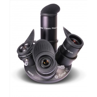 Baader Q-Turret Eyepiece Set (eyepiece revolver, 3x Classic Ortho, 1x Classic Plössl, 1x Q-Barlow 2.25x)