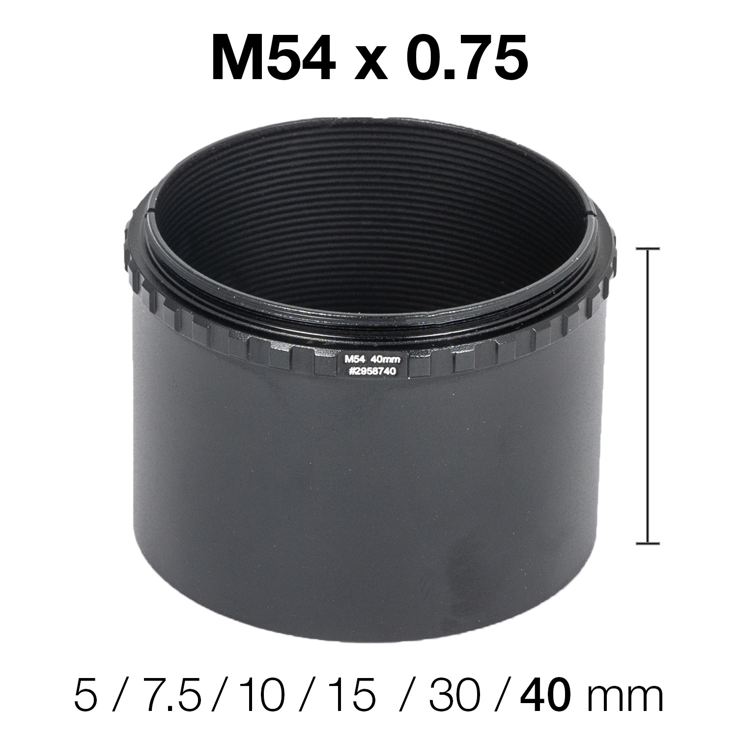 M54 Verlängerungshülsen (5 / 7.5 / 10 / 15 / 30 / 40 mm)