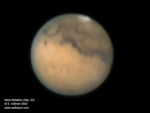 Anwendungsbild von Sebastian Voltmer: Mars-Rotation im September 2013