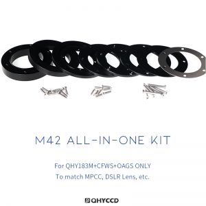 QHY All-In-One Adapter Kit M42, compatible with QHY183M, CFW3S Standard / Thin & OAGS
