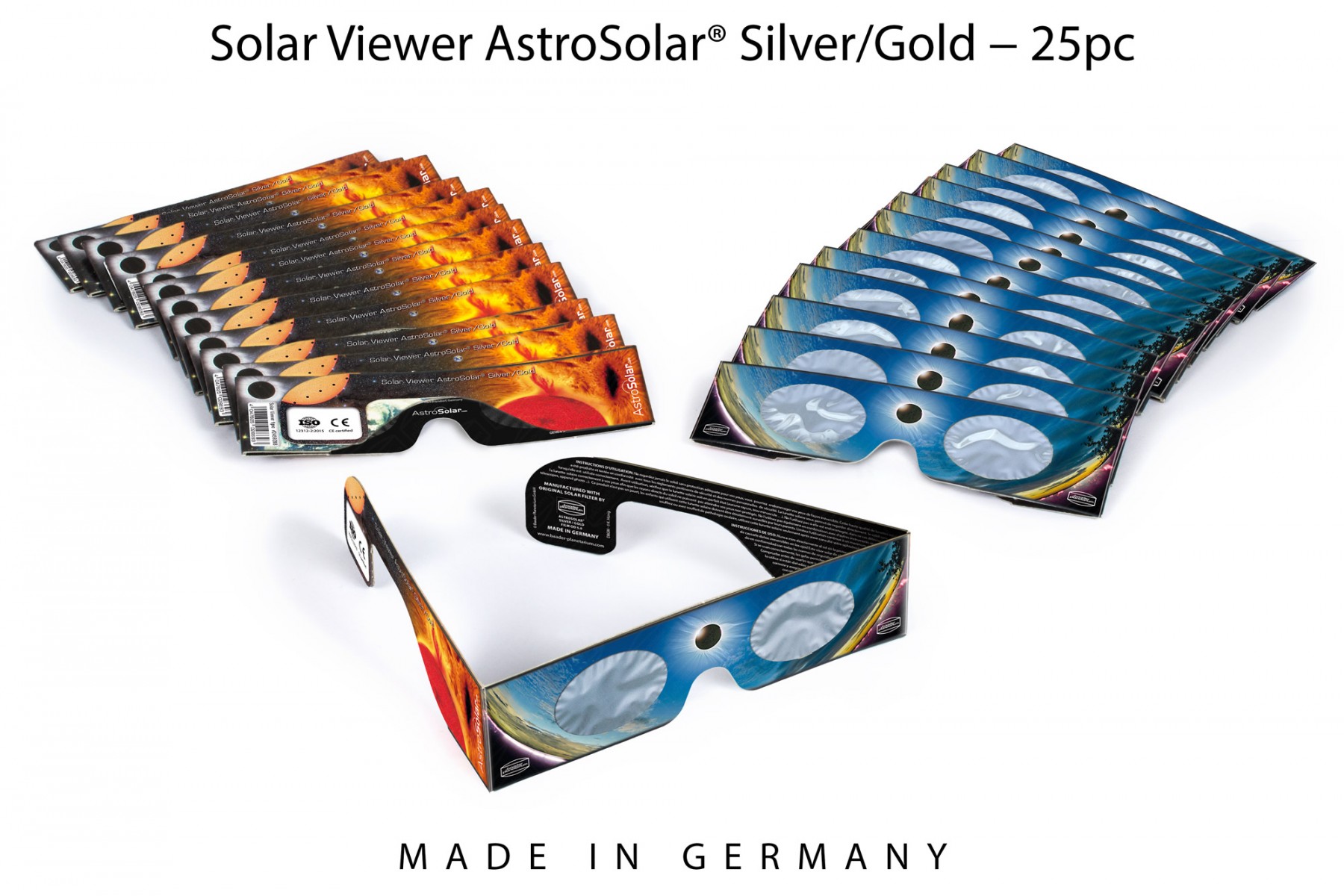 25 x Solar Viewer AstroSolar® Silver/Gold