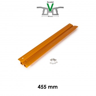 V-Dove Tail orange anodized, 455mm, drilled for Celestron 9.25“ and 11“ SC / HD