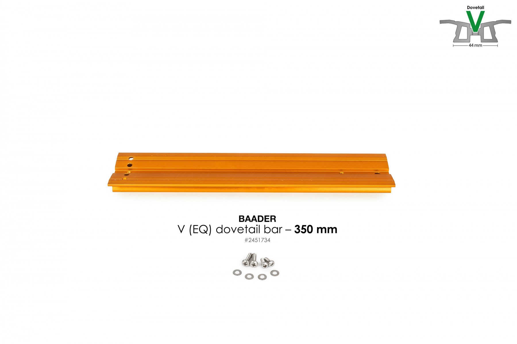 Baader V -Schwalbenschwanz für Celestron 8" SC / HD orange eloxiert EQ 