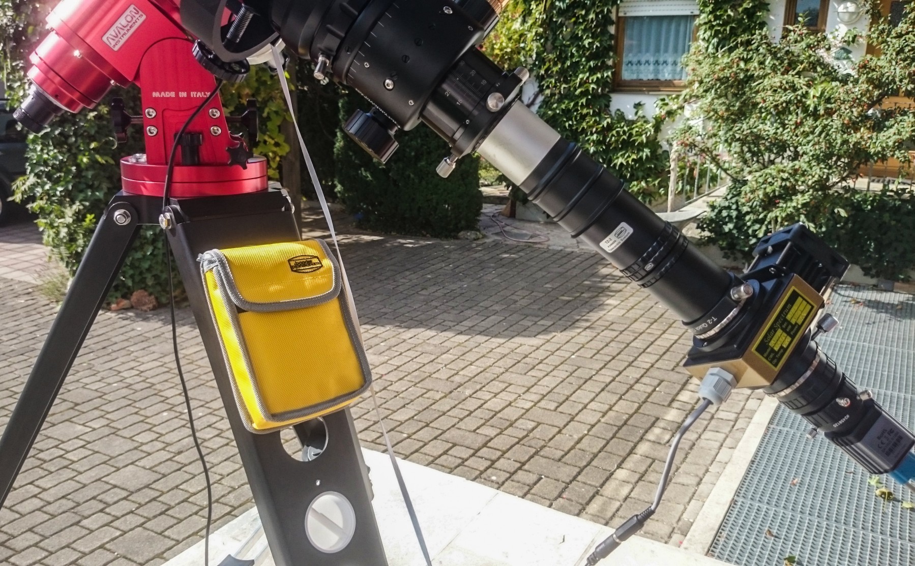 Application image: Solar Spectrum H-alpha Filter with telecentric system and Skyris Videomodule