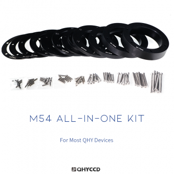QHY All-In-One Adapter-Kit M54, kompatibel für alle CMOS Kameras, CFW3S Standard / Thin / Large & QHY OAG-M