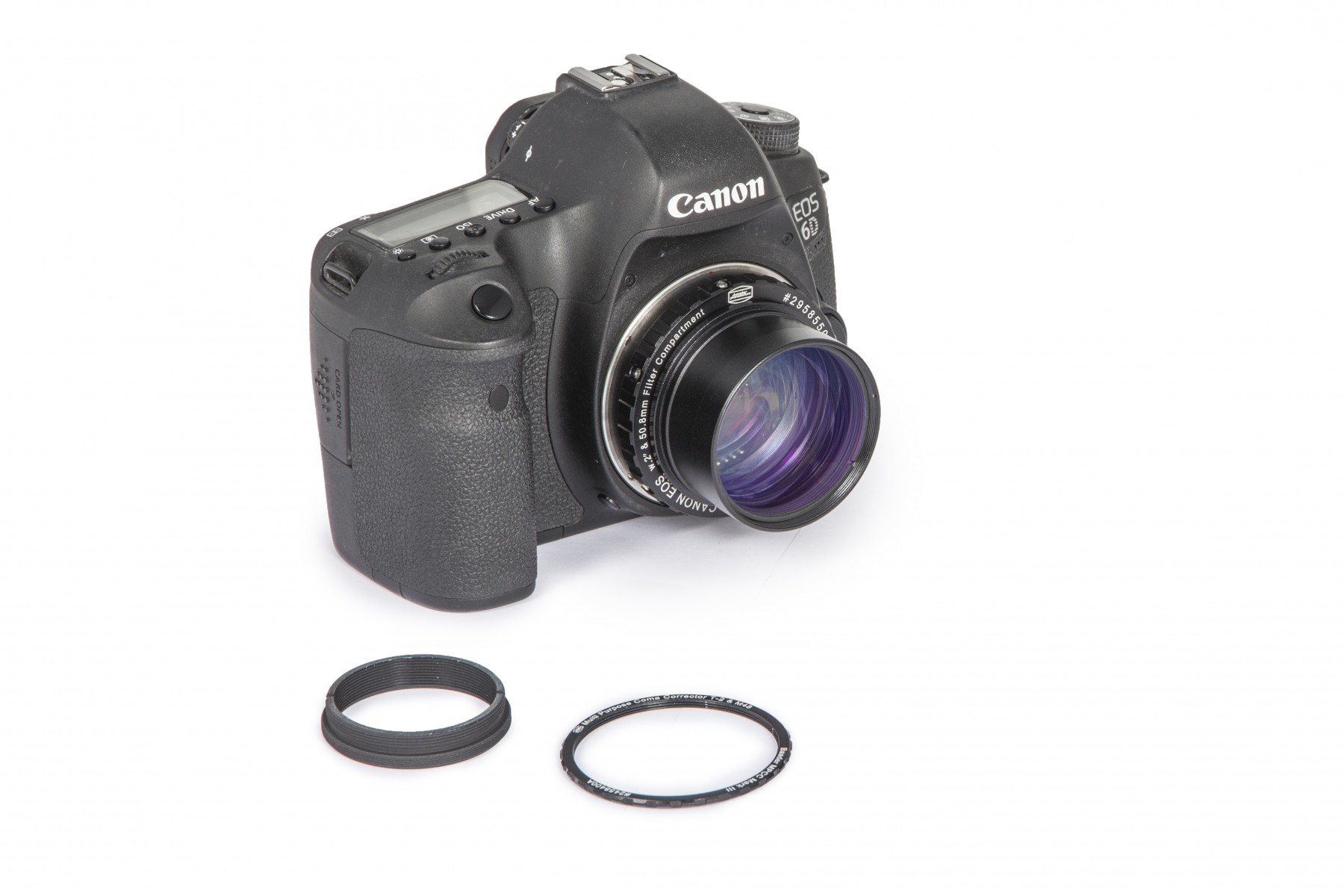 Anwendungsbild: MPCC V-1 Set  mit Protective T-Ring an Canon Kamera - Zusammengesetzt