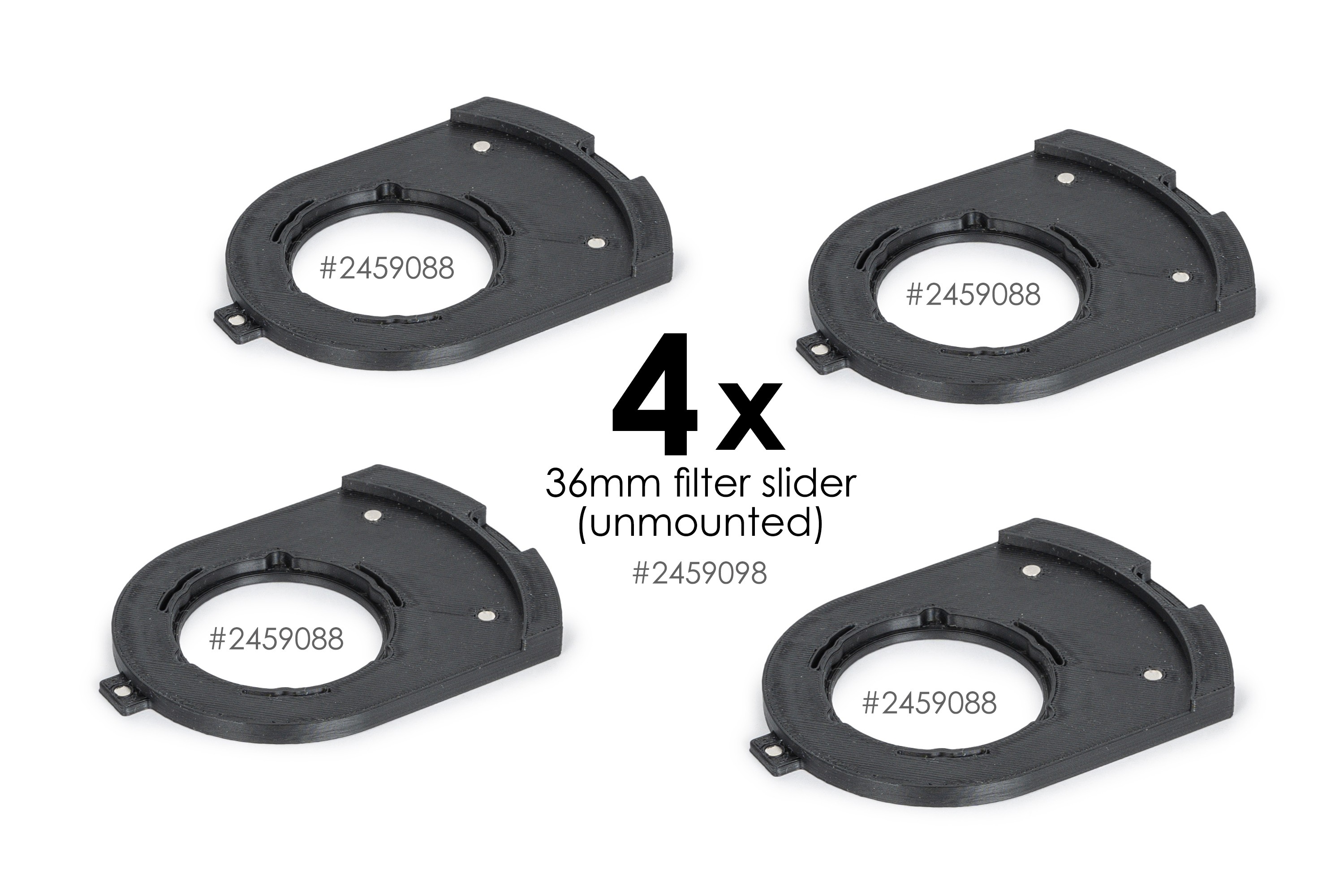 4x filter holder 36 mm for Baader FCCT (3D-printed)