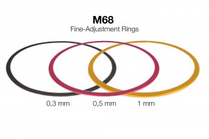 M68 Fein-Abstimmringe  aus Aluminium (0,3 / 0,5 / 1 mm)