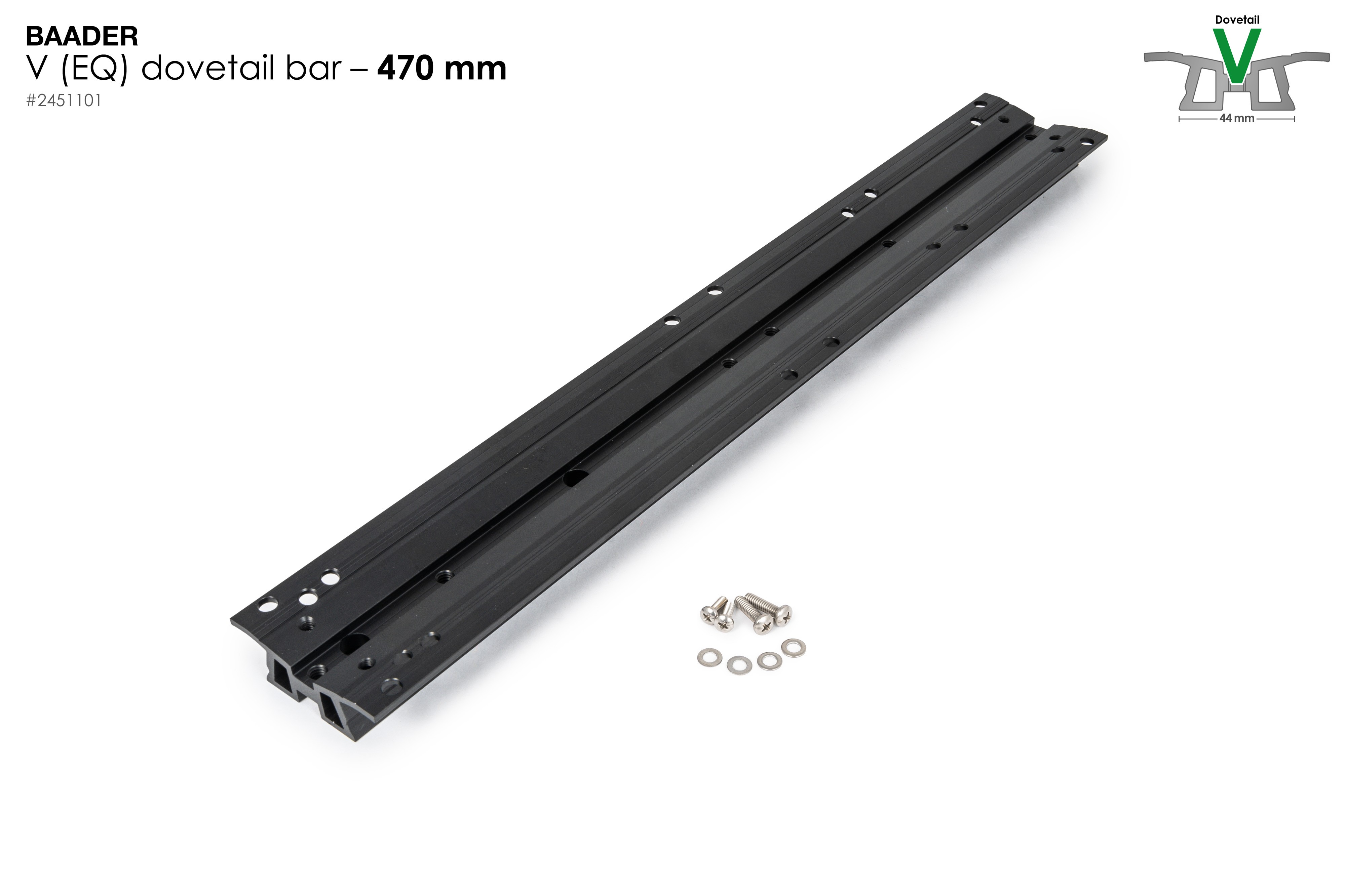 Baader V rail / dovetail bar 470mm for SC