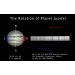 Anwendungsbild: Das Foto zeigt, wie man Rotationsgeschwindigkeiten von Planeten messen kann. Die Following-Seite des Jupiters kommt auf den Betrachter zu, das Licht ist gemäß Dopplereffekt blauverschoben. Die Preceding-Seite rechts verschwindet, man erken