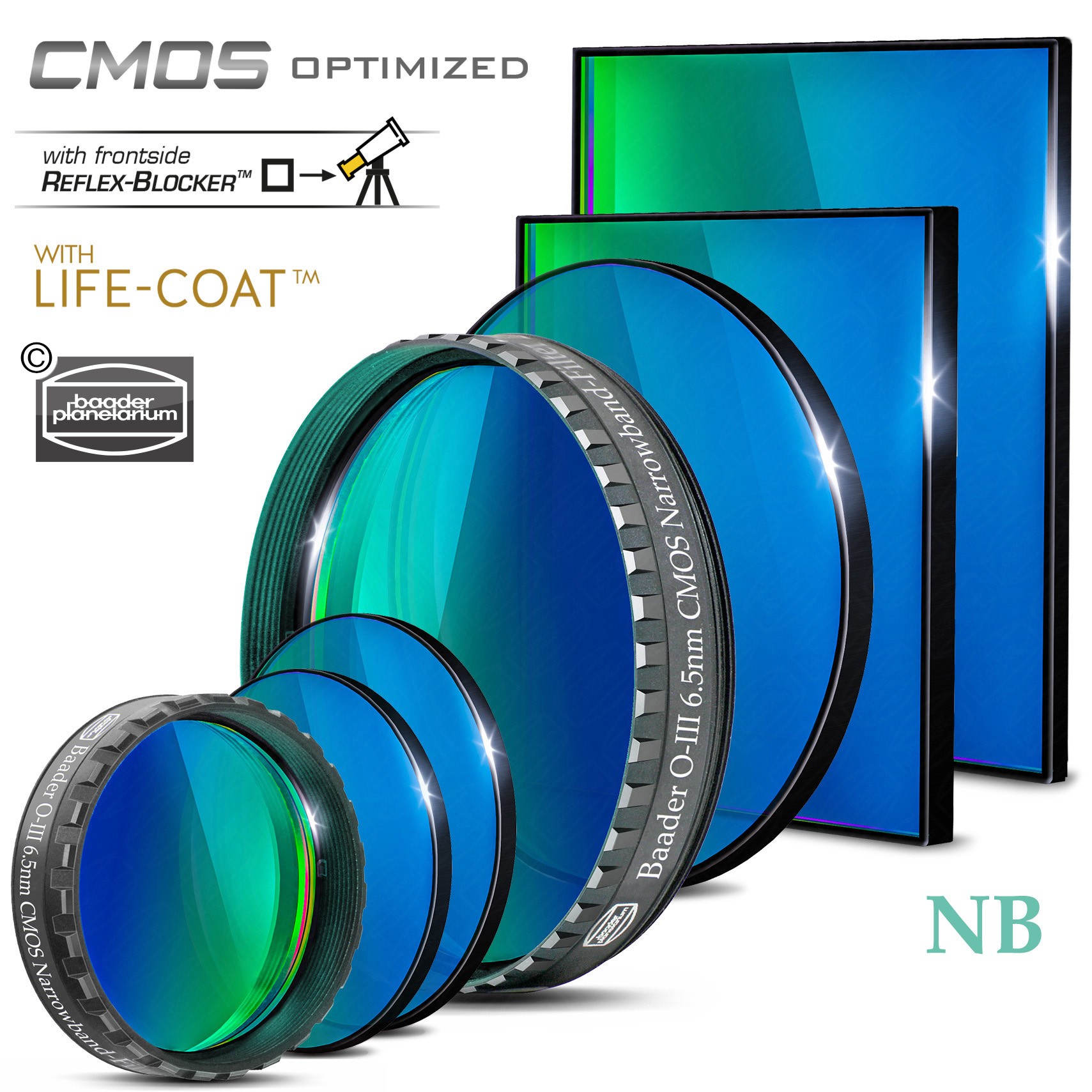 Baader O-III Narrowband-Filters (6.5nm) – CMOS-optimized