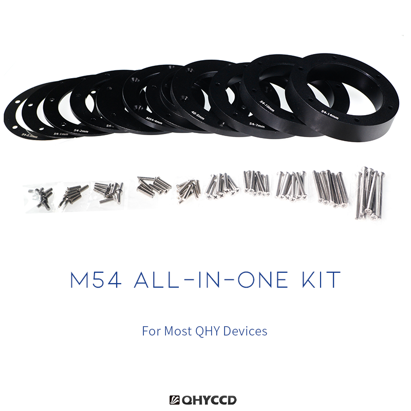 QHY All-In-One Adapter Kit M54, compatible for all cooled CMOS cameras, CFW3-S Standard / Thin, CFW3-L Standard & QHY OAG-M