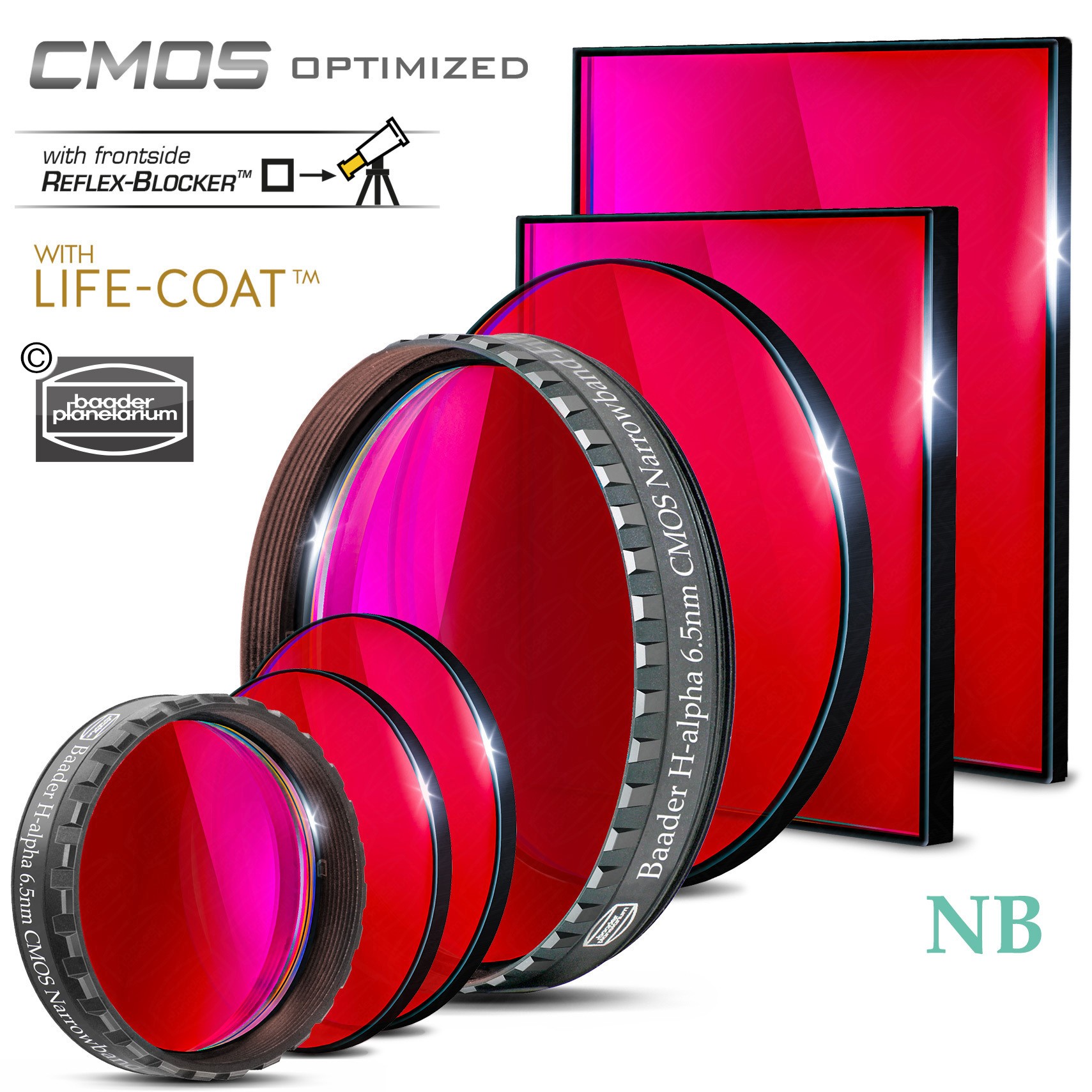 Baader H-alpha Narrowband-Filters (6.5nm) – CMOS-optimized