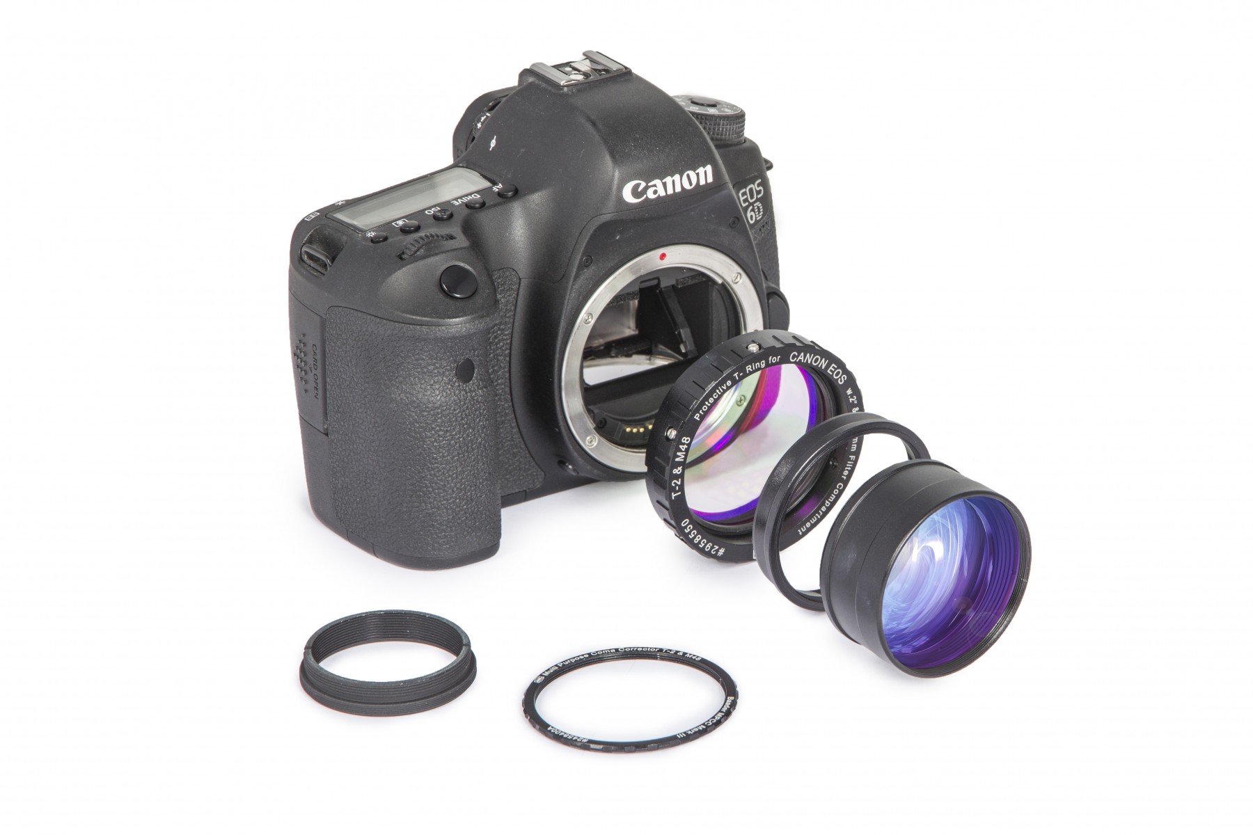 Anwendungsbild: MPCC V-1 Set  mit Protective T-Ring an Canon Kamera - Exloded