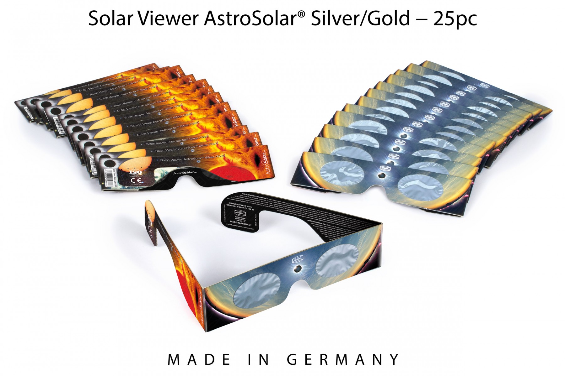 25 x Solar Viewer AstroSolar® Silver/Gold