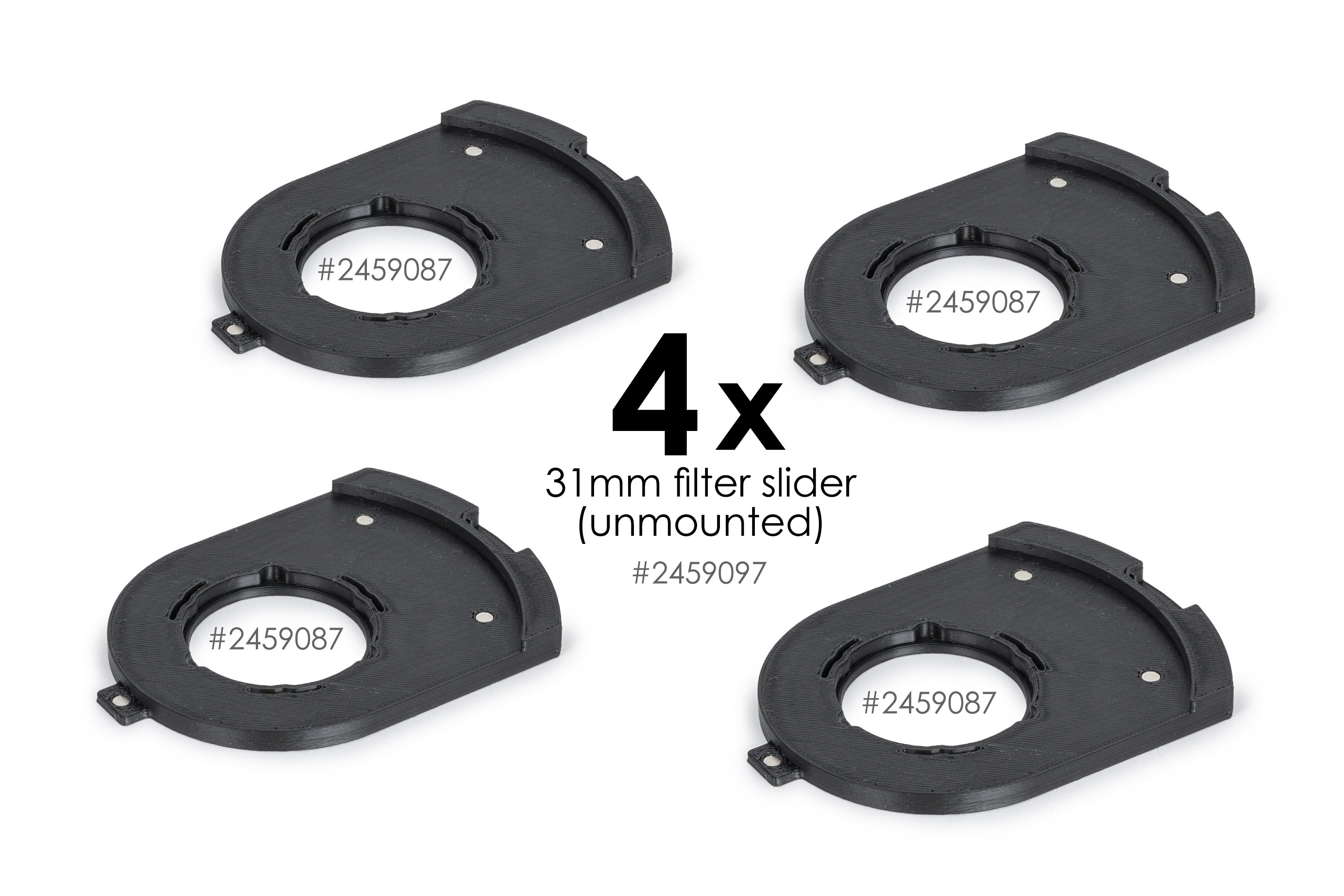 4x filter holder 31 mm for Baader FCCT (3D-printed)